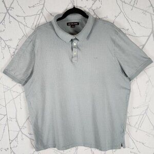 Michael Kors Gray Dots Printed Polo Shirt